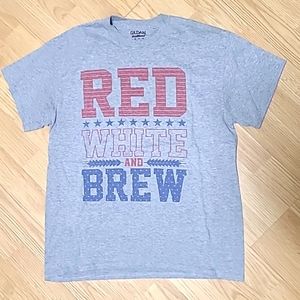 4th of July Red White Brew T shirt